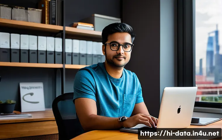 데이터사이언스 학습 경로 - The Data Scientist's Command Center**
A young, focused male data scientist (around 28-32 years old) ...
